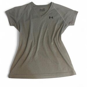 Under Armour grey v-neck gym shirt